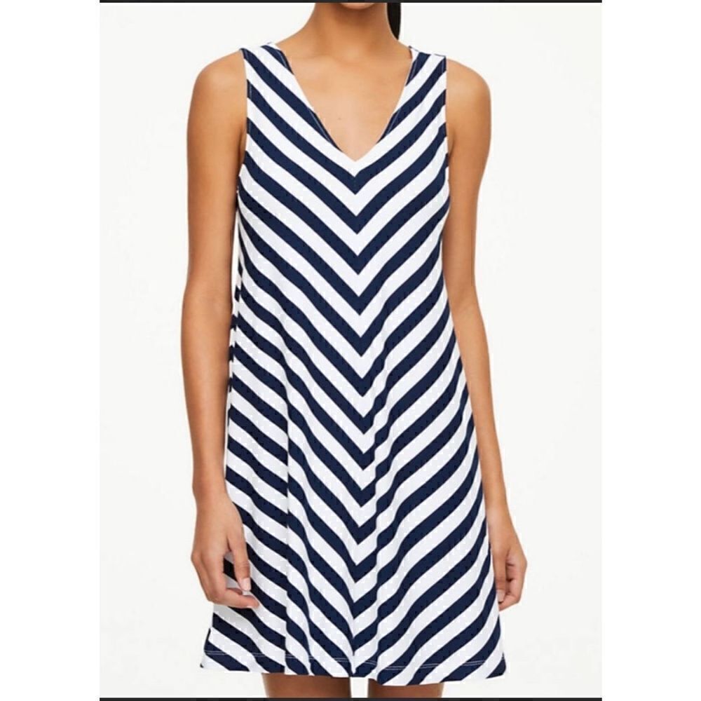 Ann Taylor Loft striped swing mini dress size S